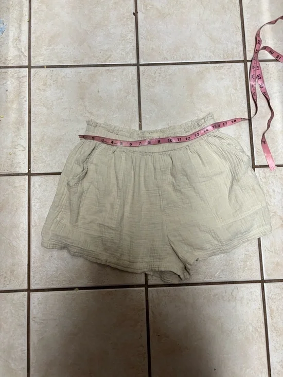 Aerie guazy high waisted shorts women's large 100 cotton - Picture 7 of 8